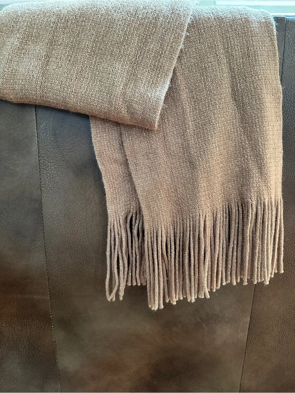 Soft Fringe Hem Women's Scarf- Camel